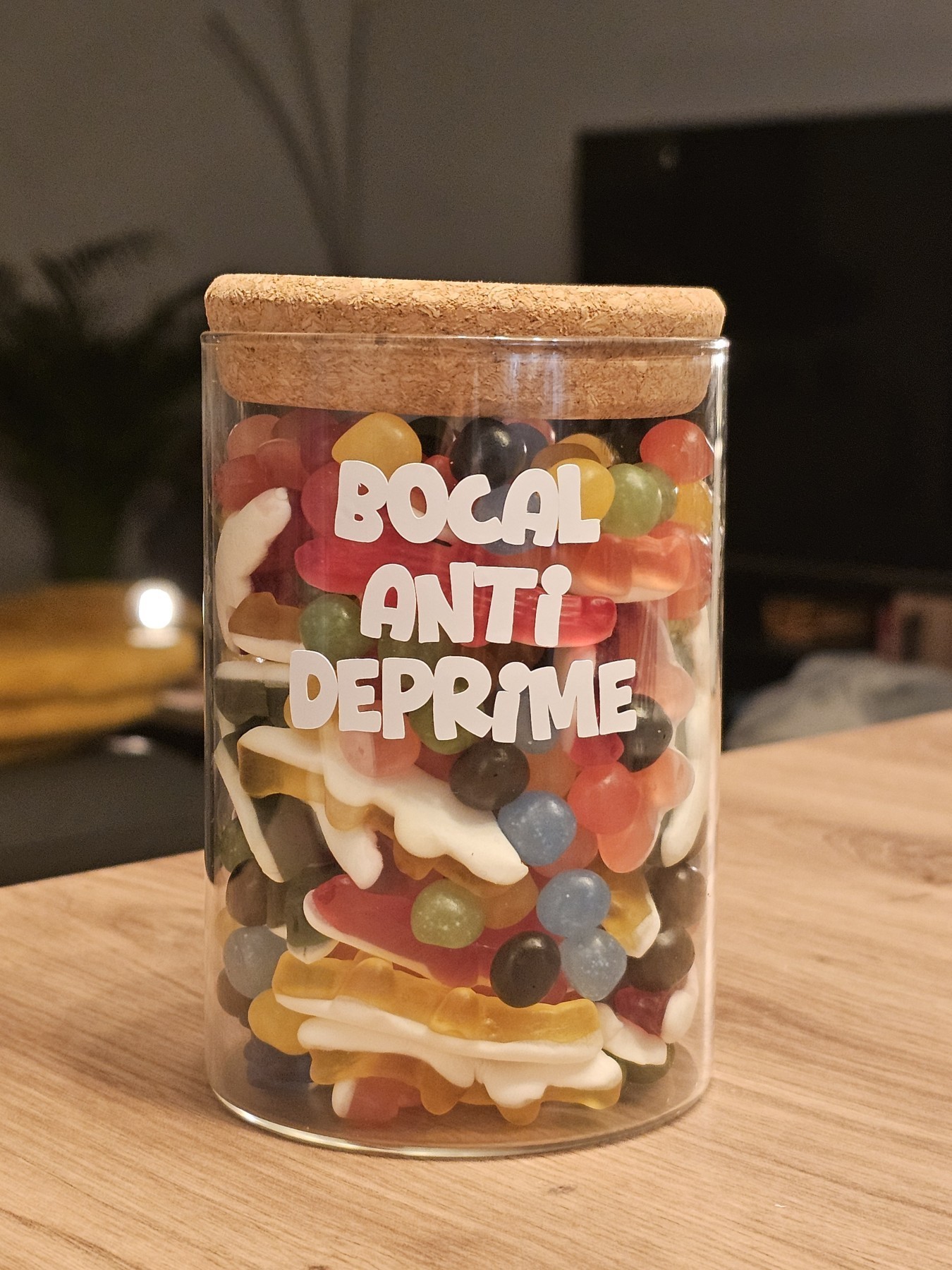 Bocal a bonbons personnalisé