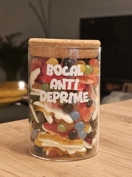Bocal a bonbons personnalisé